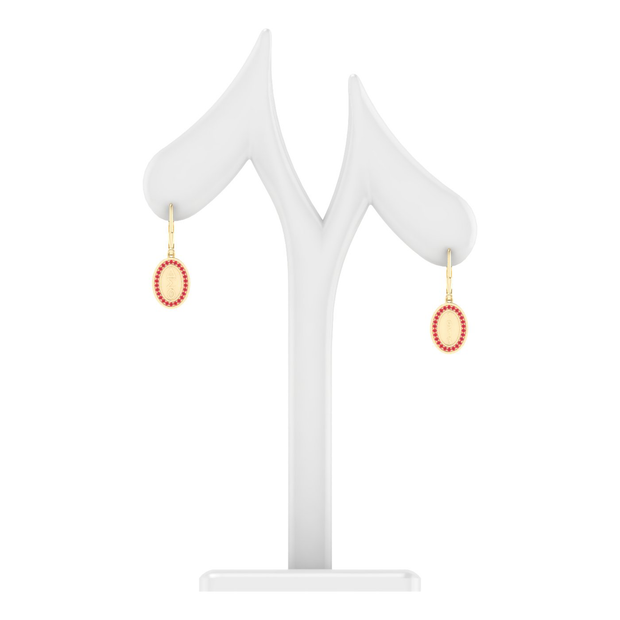 Delta Sigma Theta Oval Silver Earring (E010)