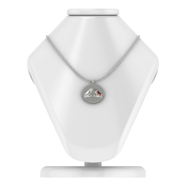 Delta Sigma Theta Sterling Silver Circle Pendant Hand Sign 1913 (P005)