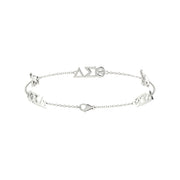 Delta Sigma Theta Sterling Silver Bracelet (B001)