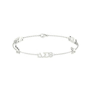 Delta Sigma Theta Sterling Silver Bracelet (B001)