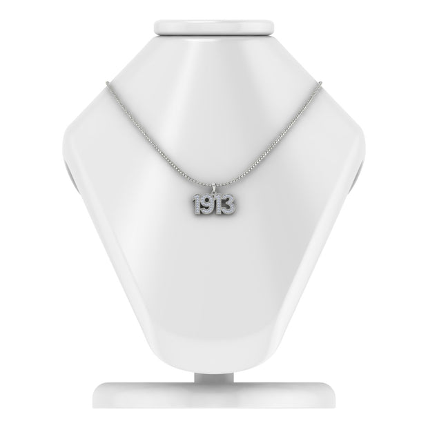 Delta Sigma Theta 1913 Sterling Silver Pendant (P014)