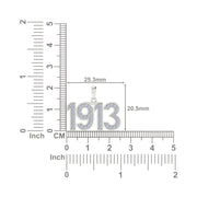 Delta Sigma Theta 1913 Sterling Silver Pendant (P014)