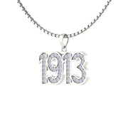 Delta Sigma Theta 1913 Sterling Silver Pendant (P014)