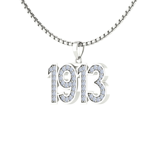 Delta Sigma Theta 1913 Sterling Silver Pendant (P014)