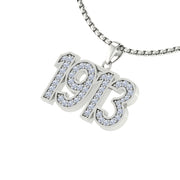 Delta Sigma Theta 1913 Sterling Silver Pendant (P014)
