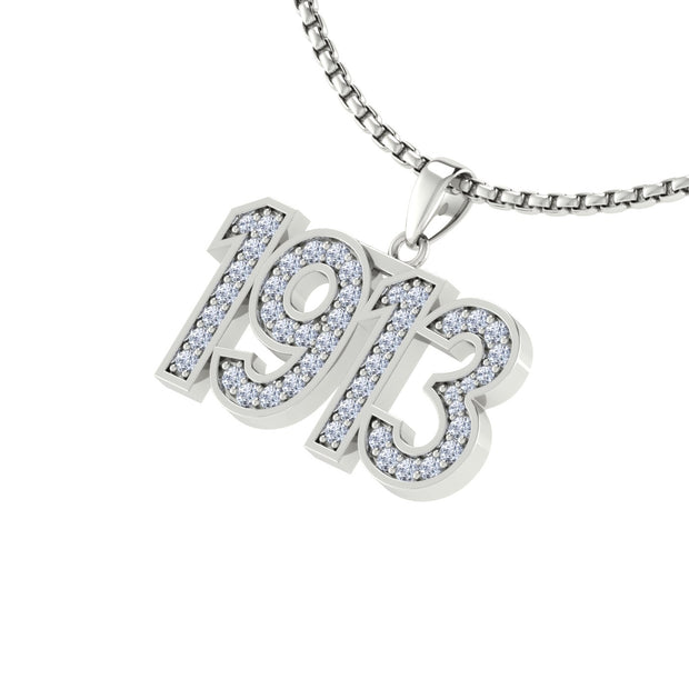 Delta Sigma Theta 1913 Sterling Silver Pendant (P014)