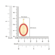 Delta Sigma Theta Oval Gold Plating Shape Sterling Silver Pendant (P016)