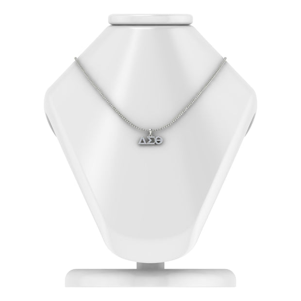 Delta Sigma Theta Horizontal Sterling Silver Pendant (P017)