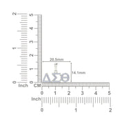 Delta Sigma Theta Horizontal Sterling Silver Pendant (P017)