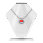 Delta Sigma Theta Sterling Silver Cushion Shape Pendant (P019)