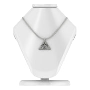 Delta Sigma Theta Sterling Silver Classic Triangle Necklace (P021)