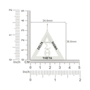 Delta Sigma Theta Sterling Silver Classic Triangle Necklace (P021)