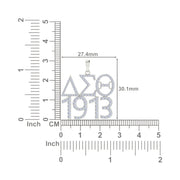Delta Sigma Theta Iconic 1913 Sterling Silver Necklace (P022)