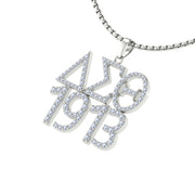 Delta Sigma Theta Iconic 1913 Sterling Silver Necklace (P022)