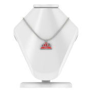 Delta Sigma Theta 1913 Sterling Silver with red enamel Necklace (P023)