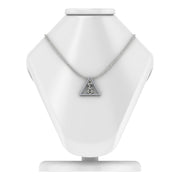 Delta Sigma Theta Sterling Silver Classic Triangle Necklace (P025)
