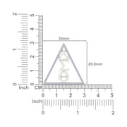 Delta Sigma Theta Sterling Silver Classic Triangle Necklace (P025)