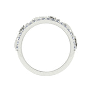 Delta Sigma Theta Sterling Silver White Crystal Elephant Ring (R004)