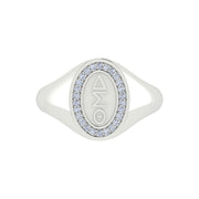 Delta Sigma Theta Sterling Silver Classic Oval Ring (R006)