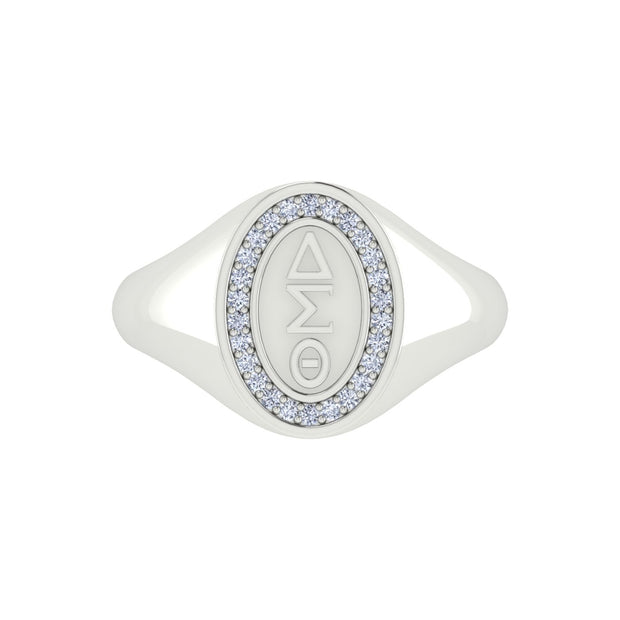 Delta Sigma Theta Sterling Silver Classic Oval Ring (R006)