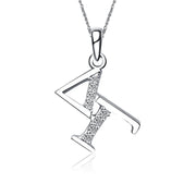 Delta Gamma Sterling Silver Diagonal Letter Necklace (P002)