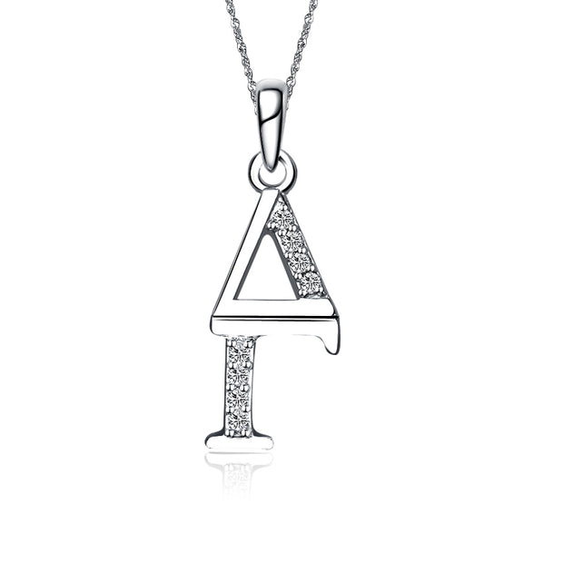 Delta Gamma Sterling Silver Letter Necklace (P001)