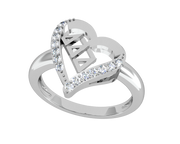 Delta Delta Delta Heart Ring Design- (R003)