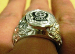 Kappa Alpha Order Signet Crest Sterling Silver Ring R001