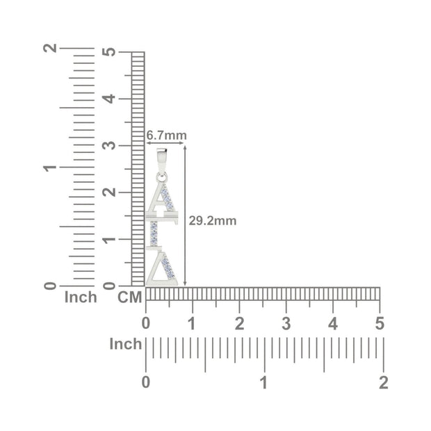 Alpha Gamma Delta Lavalier, Sterling Silver Necklace (P001)