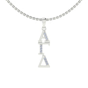 Alpha Gamma Delta Lavalier, Sterling Silver Necklace (P001)