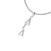 Alpha Gamma Delta Lavalier, Sterling Silver Necklace (P001)