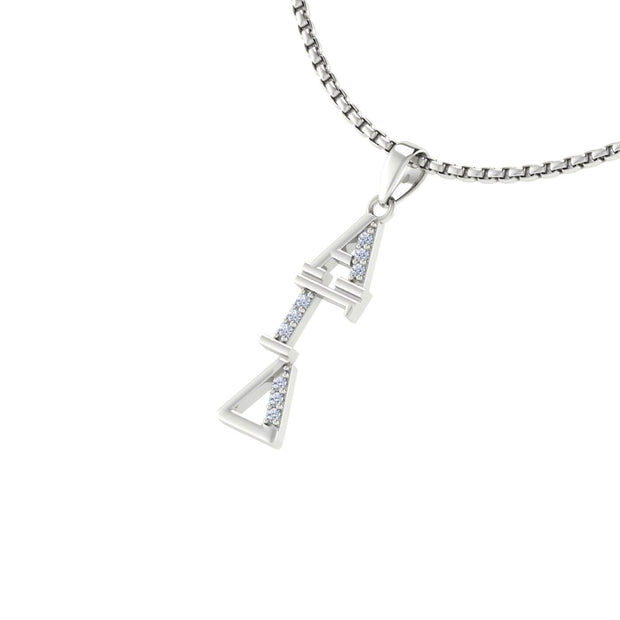 Alpha Gamma Delta Lavalier, Sterling Silver Necklace (P001)