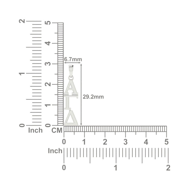 Alpha Gamma Delta Necklace - Sterling Silver / Alpha Gam Necklace / Big Little Gift / Sorority Jewelry