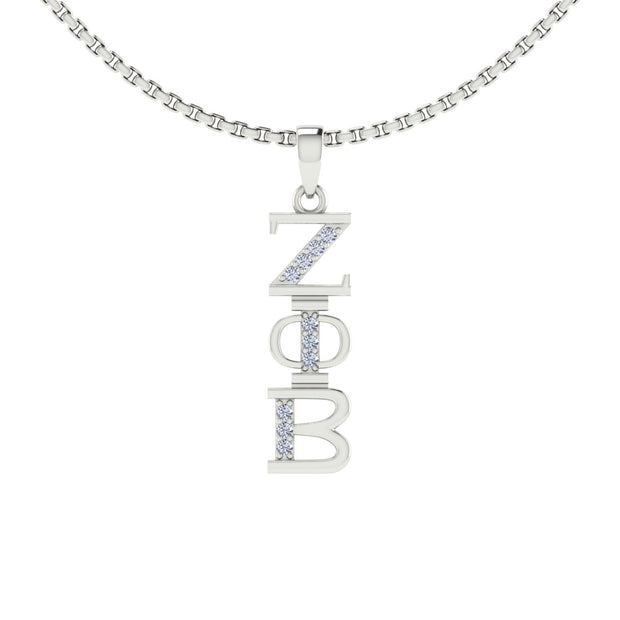 Zeta Phi Beta Necklace - Sterling Silver (P001)