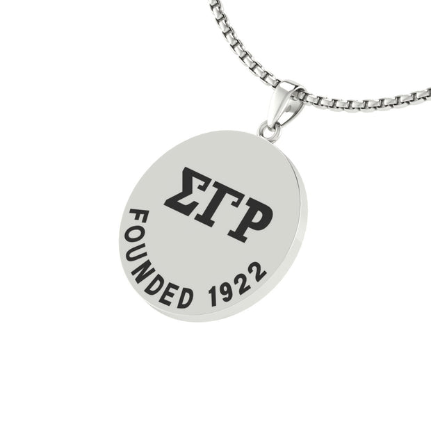 Sigma Gamma Rho Medallion Necklace - Sterling Silver (SGR-P002)
