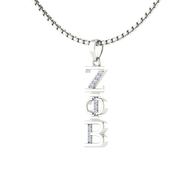 Zeta Phi Beta Necklace - Sterling Silver (P001)