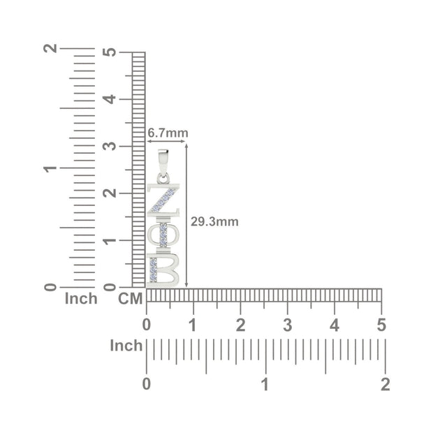 Zeta Phi Beta Necklace - Sterling Silver (P001)