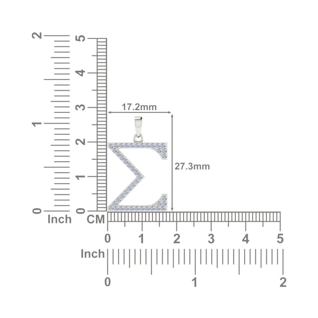 Sigma Gamma Rho Sigma Necklace - Sterling Silver- (SGR-P004)