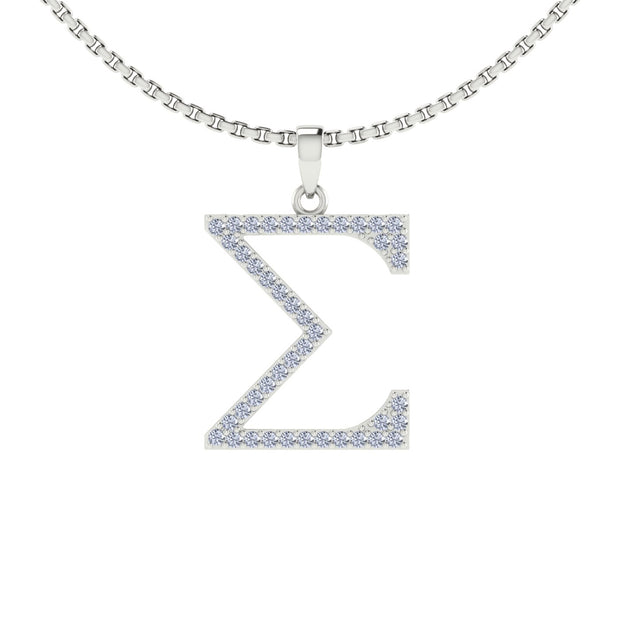 Sigma Gamma Rho Sigma Necklace - Sterling Silver- (SGR-P004)