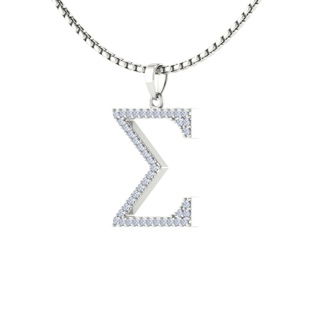 Sigma Gamma Rho Sigma Necklace - Sterling Silver- (SGR-P004)