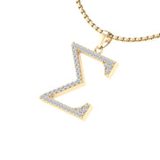 Sigma Gamma Rho Sigma Pendant, Sterling Silver with Yellow Gold Plating (SGR-P003)