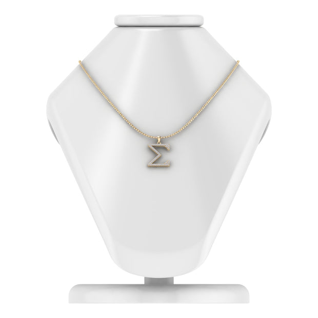 Sigma Gamma Rho Sigma Pendant, Sterling Silver with Yellow Gold Plating (SGR-P003)
