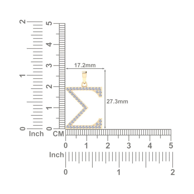 Sigma Gamma Rho Sigma Pendant, Sterling Silver with Yellow Gold Plating (SGR-P003)