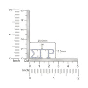 Sigma Gamma Rho Horizontal Letters Necklace - Sterling Silver (SGR-P006)