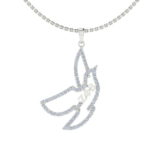 Zeta Phi Beta Dove Sterling Silver Pendant (P008)