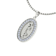 Sigma Gamma Rho Oval Shape Sterling Silver Pendant (SGR-P010 )