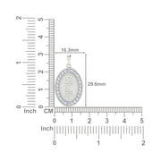 Sigma Gamma Rho Oval Shape Sterling Silver Pendant (SGR-P010 )