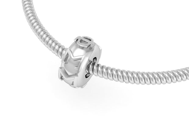 Phi Sigma Sigma Bead, Sterling Silver (PSS-P014)
