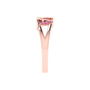 Alpha Kappa alpha Horizontal Rose Gold Plated  Silver Ring (R002)