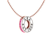 Alpha Kappa Alpha Eternity Love Rose Gold Plated Silver Charm (P004)
